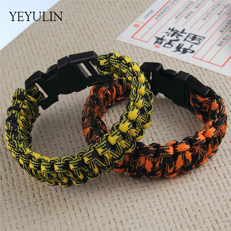 Utomhus camping vandring spänne armband rep paracord armband för män kvinnor armband smycken