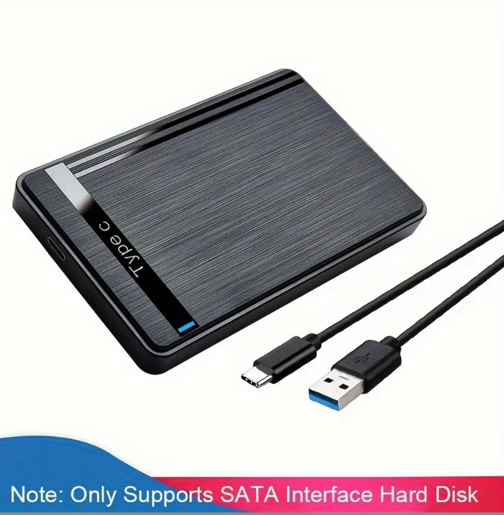 Custodia per HDD da 2,5 pollici SATA a USB 3.0 Custodia per HDD SSD Disco rigido SSD Adattatore per custodia HDD esterno mobile da 5 Gbps per PC portatile: Oro