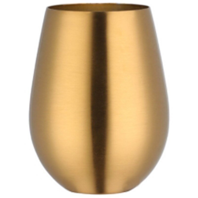 Caneca bebendo do metal do copo de leite do copo de leite do cocktail do copo do vinho da cerveja 500ml: Gold
