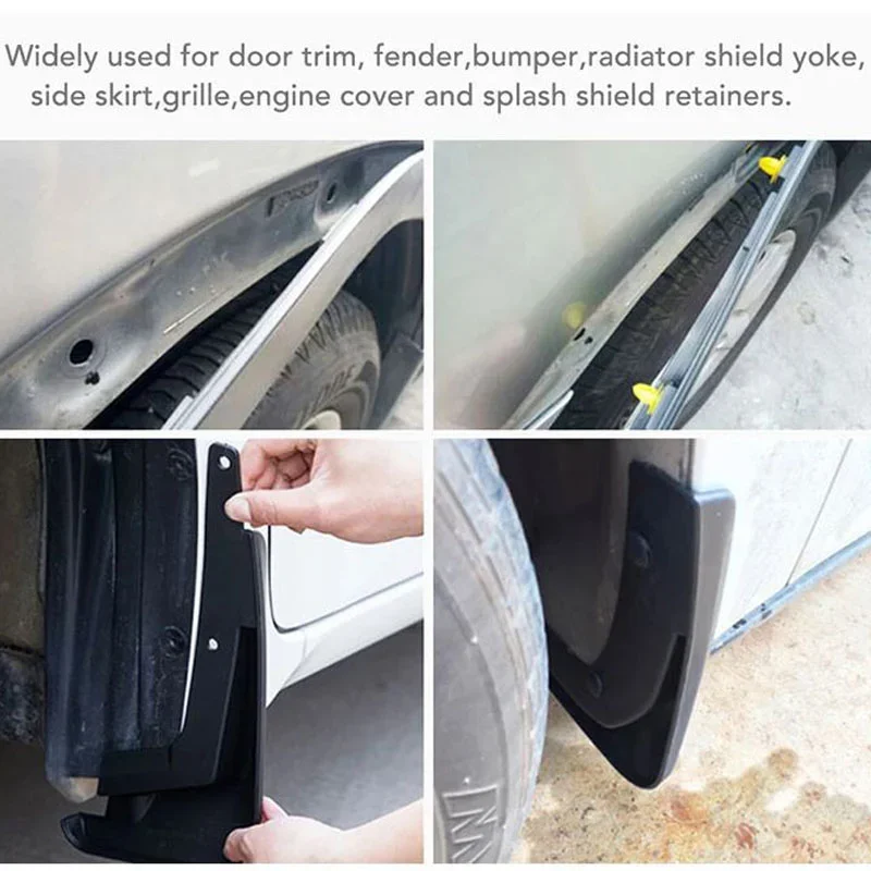 8mm Plastikowe nity Elementy mocujące Śruba Zderzak Samochodowy Błotnik Czarny Nit Samochodowy Klipsy mocujące do Toyota Focus Kia Nissan Yamaha