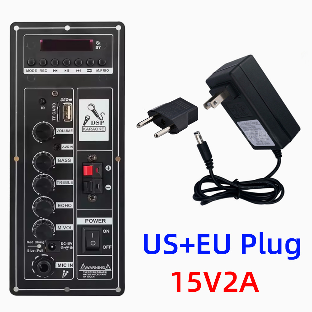 12V Amplifier Board Square Dance Speaker Amplifier Bluetooth AUX TF-Card U-Disk Recording 6-12Inch Speaker 100W Panel Board: PURPLE