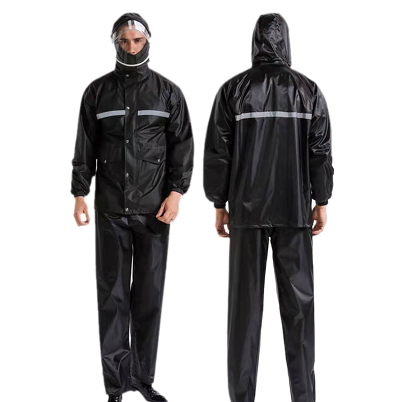 Male Waterproof Raincoat Outdoor Motorcycle Poncho Raincoat Impervious Raincoat