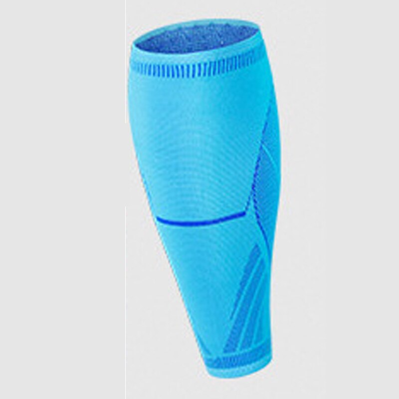 1PCS Adults Football Shin Guards, Teenager Elastic Compression Leg Sleeve,Basketball Training Fitness Sports Running Shin Guard: Blue / XL