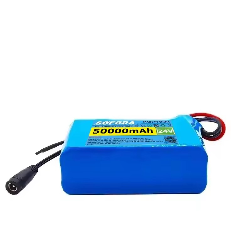 24V 50Ah 18650 Lithium Battery Pack - 6S2P 50000mAh Rechargeable Li-ion Battery with Fast Charger, Safe & Durable