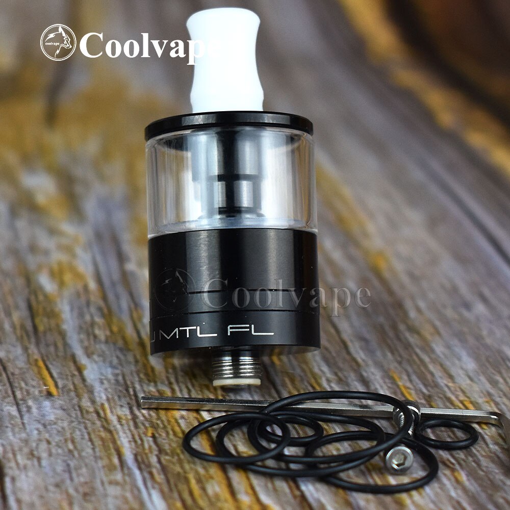 coolvape Dvarw MTL FL 24 rta 24mm diamater Single Coil Airflow Tank Rebuildable 316ss atomizer rta with 510 mtl drip tip: B3.5ml