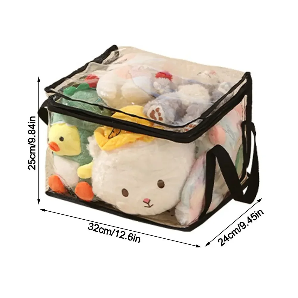 Caja de almacenamiento de juguetes impermeable de PVC, bolsa plegable multifuncional de gran capacidad, bolsa de almacenamiento transparente impermeable a prueba de polvo para el hogar: YELLOW