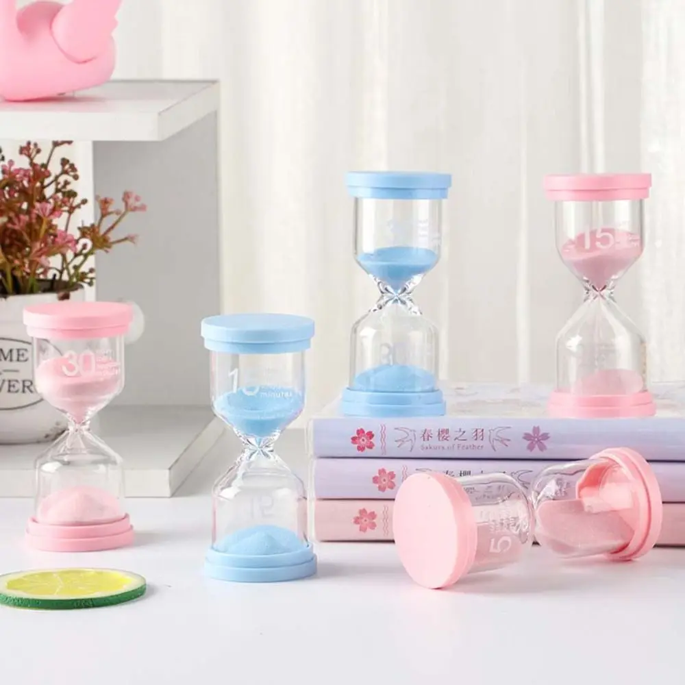 3/5/10/15/30 Minuten Bunte Sanduhr Hohes Borosilikatglas Robuste Sanduhr Langlebige Macaron-Farbe Sanduhr Timer Kinder