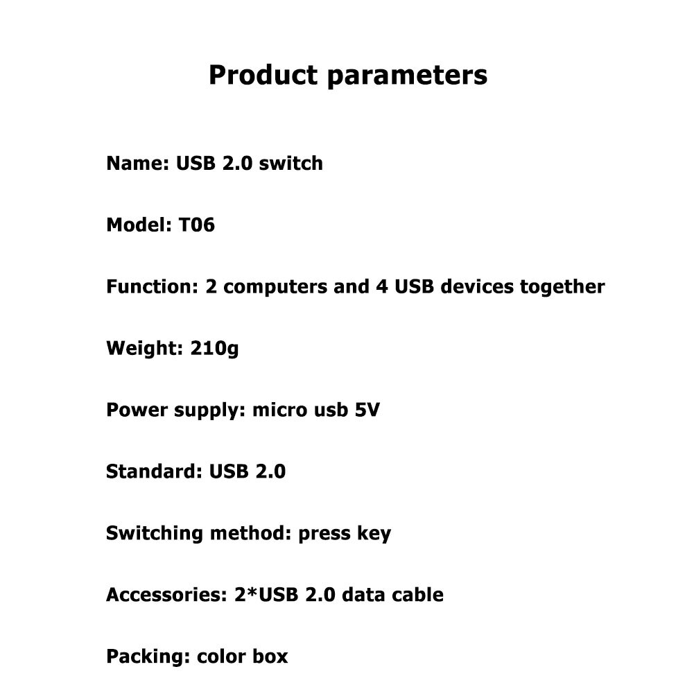 2 stuks delen 4 usb-apparaten usb 2.0 randapparatuur delen schakelaar selector reserve computer interface connector delen schakelaar