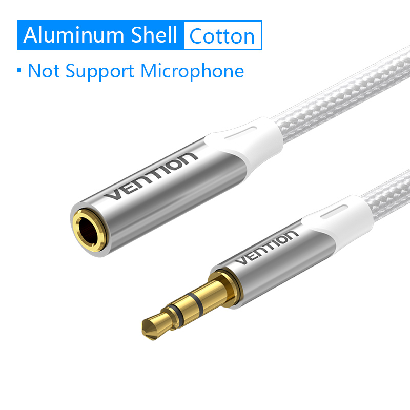 Vention Jack 3,5 Cable de extensión auxiliar para coche portátil Mini PC TV Xiaomi Huawei estéreo 3,5mm Jack auriculares altavoz Cable auxiliar