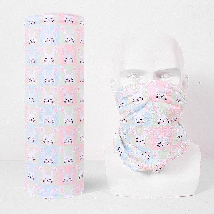Hommes femmes foulards glace soie multifonctionnel bandana bandeau anneau cou écharpe dessins animés sans couture tubulaire magique visage: 13