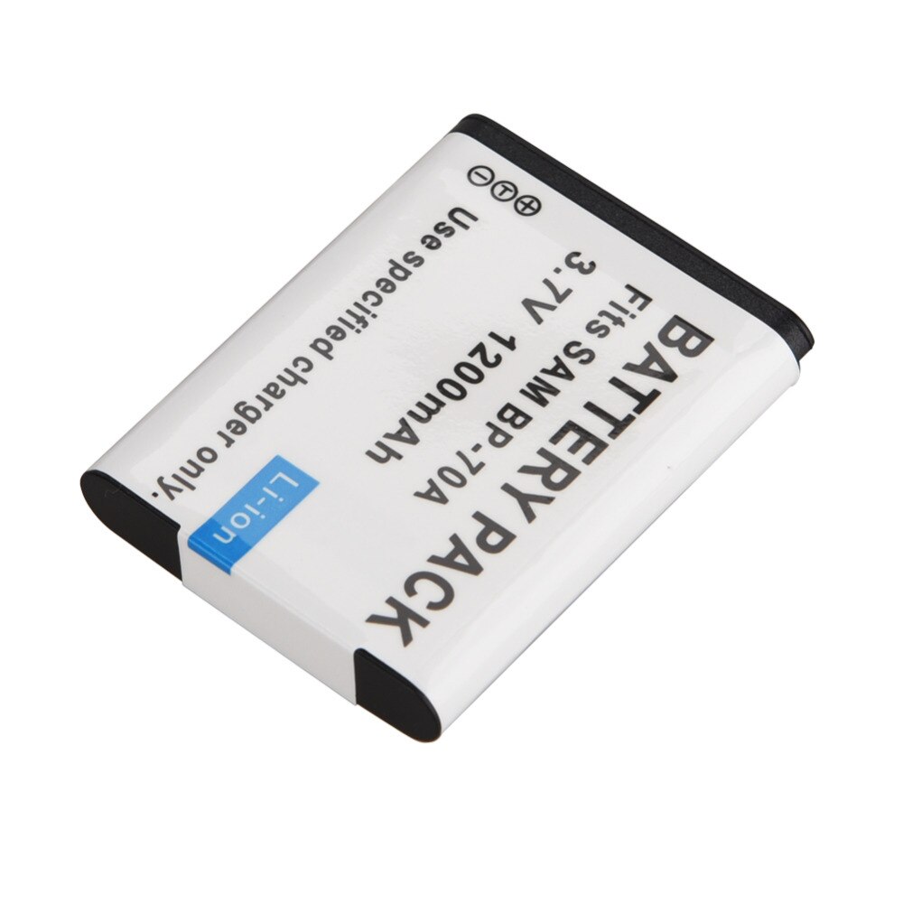 1pc 1200mAh BP-70A BP 70A BP70A Rechargeable Camera Battery For Samsung ES65 ES70 TL105 TL110 PL100 Camera SLB-70A Battery