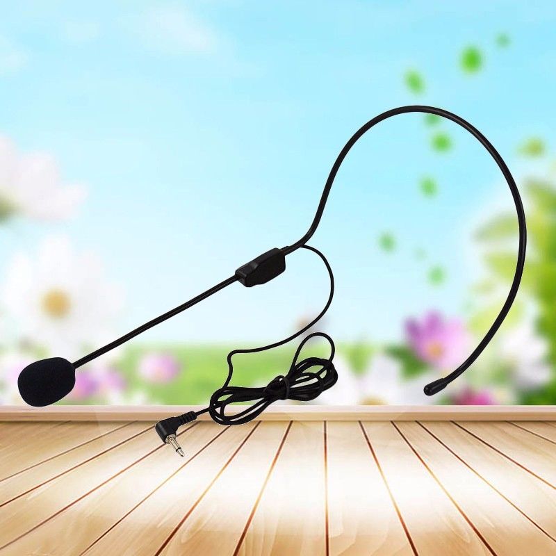 Stimme Verstärker Lautsprecher Mini Tragbare 3,5 MM Kopf-montiert kabellos Headset Mikrofon MIC kondensator Microfono Studio Konferenz