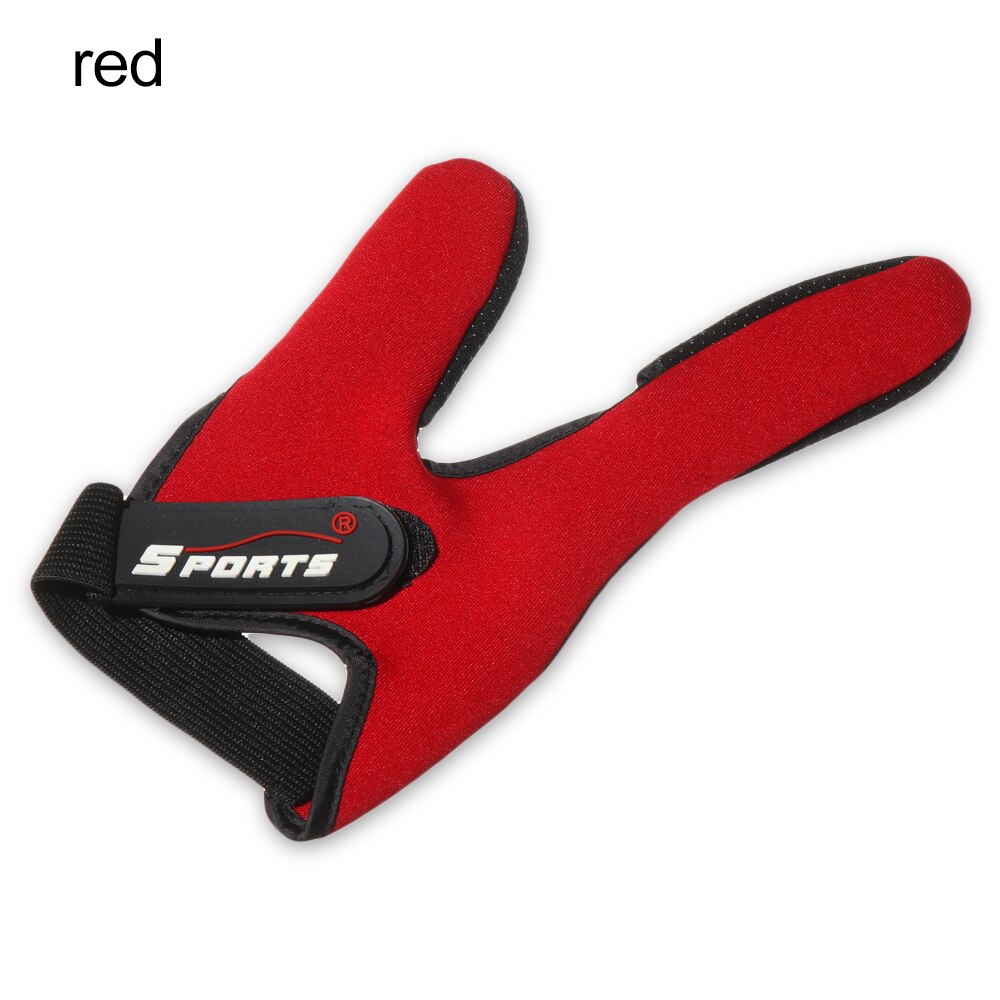 1Pc Non-Slip Single Finger Protector Fishing Gloves Fishermen One Finger Casting Glove Blue/Red/Black Fishing Accessories: red2