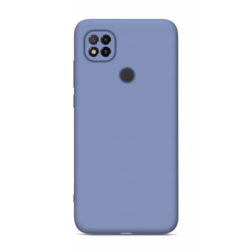 360 cassa del telefono di silicone liquido Xiomi Redmi 9C soft cover per Xiaomi Redmi 9C 9 C redmi9 c redmi9c 6.53 ''Macchina fotografica di protezione coque: redmi 9 / light blue