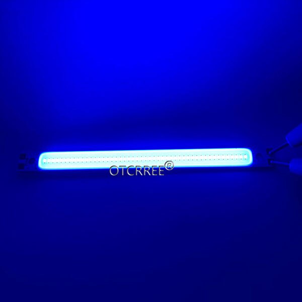 Led cob strip 120*10mm lampen 9v 12v dc 10w warm wit blauw rood groen flip chips voor doe-het-zelf autoverlichting cob led buizen: Blauw 12v
