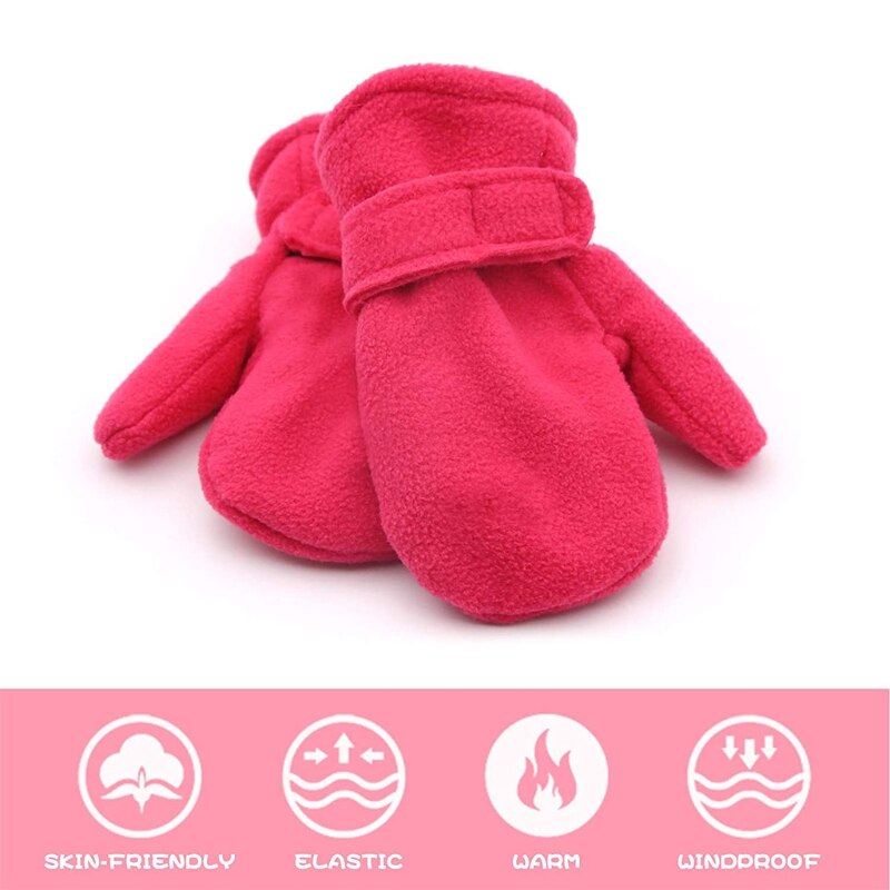 Winter Warm Dikker Baby Handschoenen Peuter Infant Winter Wanten Gevoerd Met Fleece Easy-On Baby Jongens Baby Meisjes Outdoor wanten