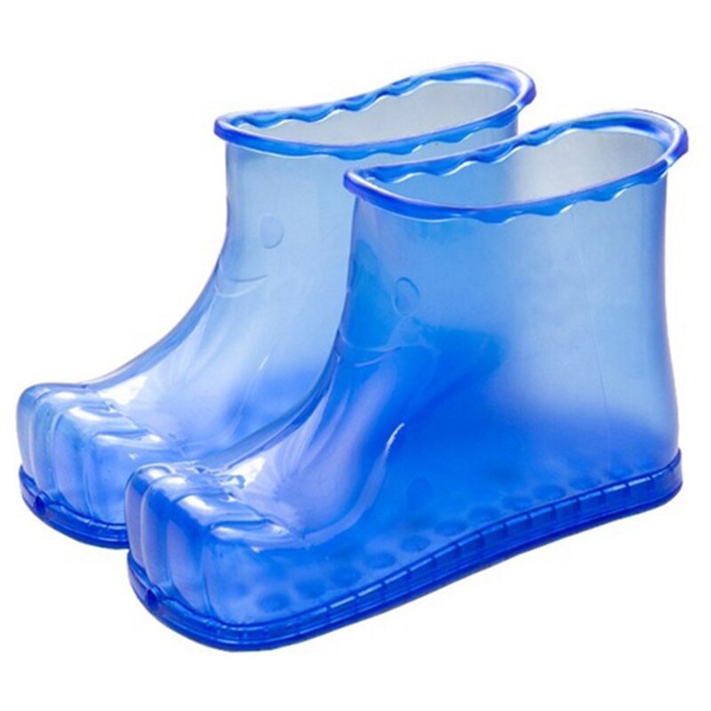 Hoge Buis Voetenbad Schoenen Voor Wassen Voeten, Huishoudelijke Plastic Voetbad, Voetenbad Schoenen: Blue