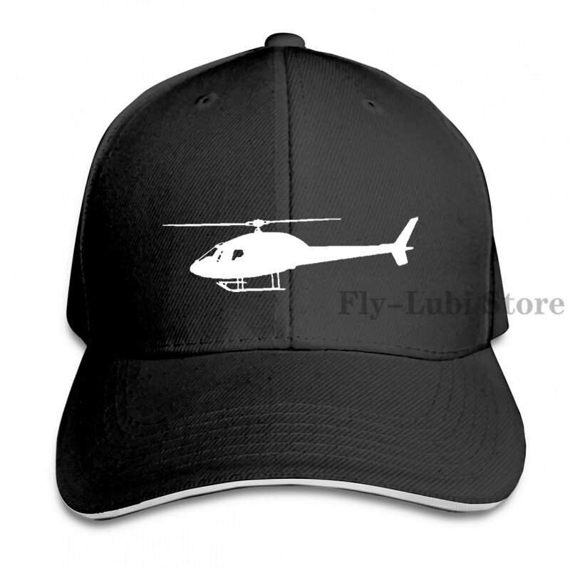 Helicopter Baseball cap men women Trucker Hats adjustable cap: 1-Black