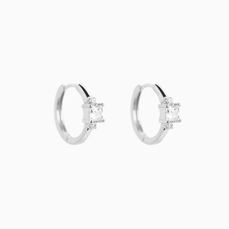 ROXI Klassische AAAAA Zirkon Kristall Pendientes Band Ohrringe für Frauen Runde Kreis 925 Sterling Silber Earing Kolczyki Schmuck