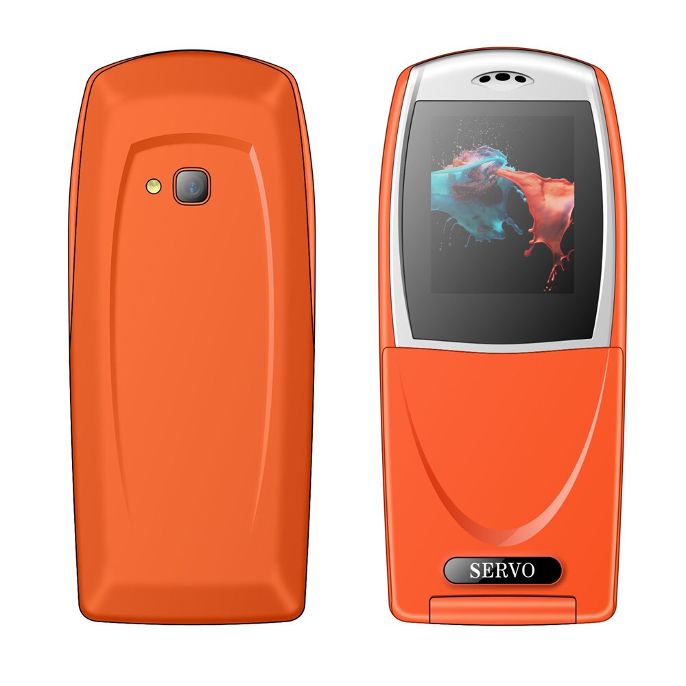 SERVO Telefoon S06 1.77 inch SpreadtrumSC6533 Dual Sim-kaart Gsm gsm Trillingen Buiten FM Radio Mobiele telefoons Russische toetsenbord: Standard RU keyboard / Orange