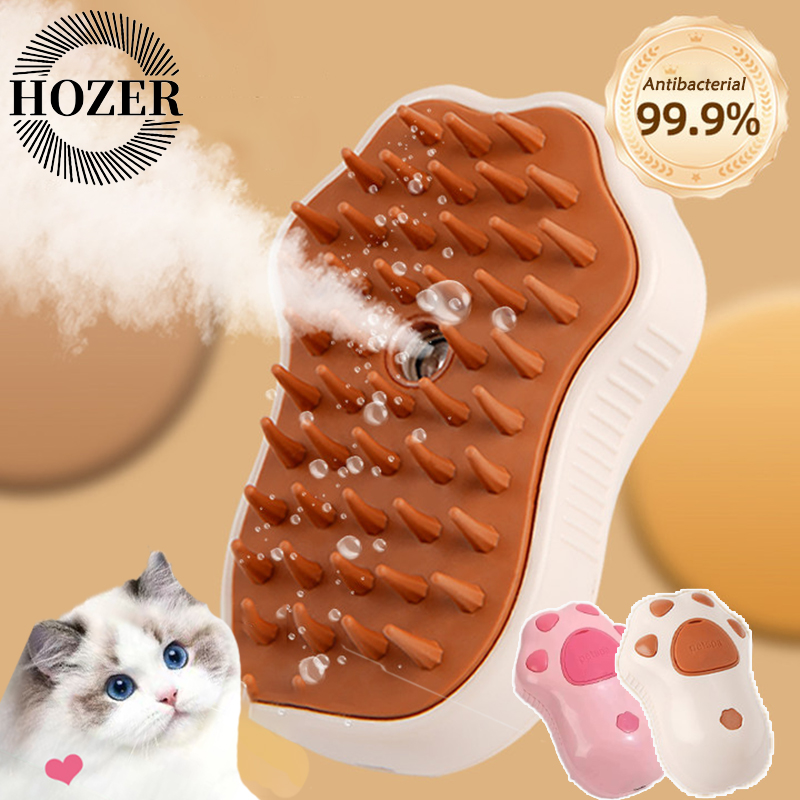 Brosse à vapeur électrique 3 en 1 pour chat, brosse à poils de chat, brosse de Massage pour chien, peigne de pulvérisation, toilettage pour animaux de compagnie, peignes d'épilation