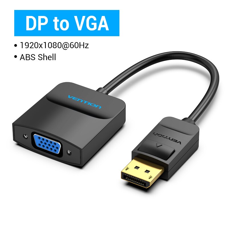 Vention Displayport to VGA Adapter 1080P Display Port Male to VGA Female Audio Converter for Projector HDTV Monitor DP to VGA: Default Title