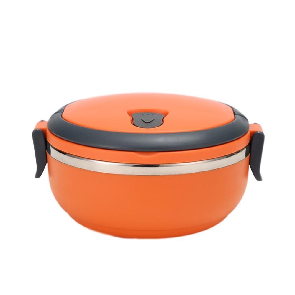 Insulated Lunch Box Steel Double Layer Picnic Case School Almuerzo Bento Box De Kids Office Caja Food Adults Cont U4K2: C