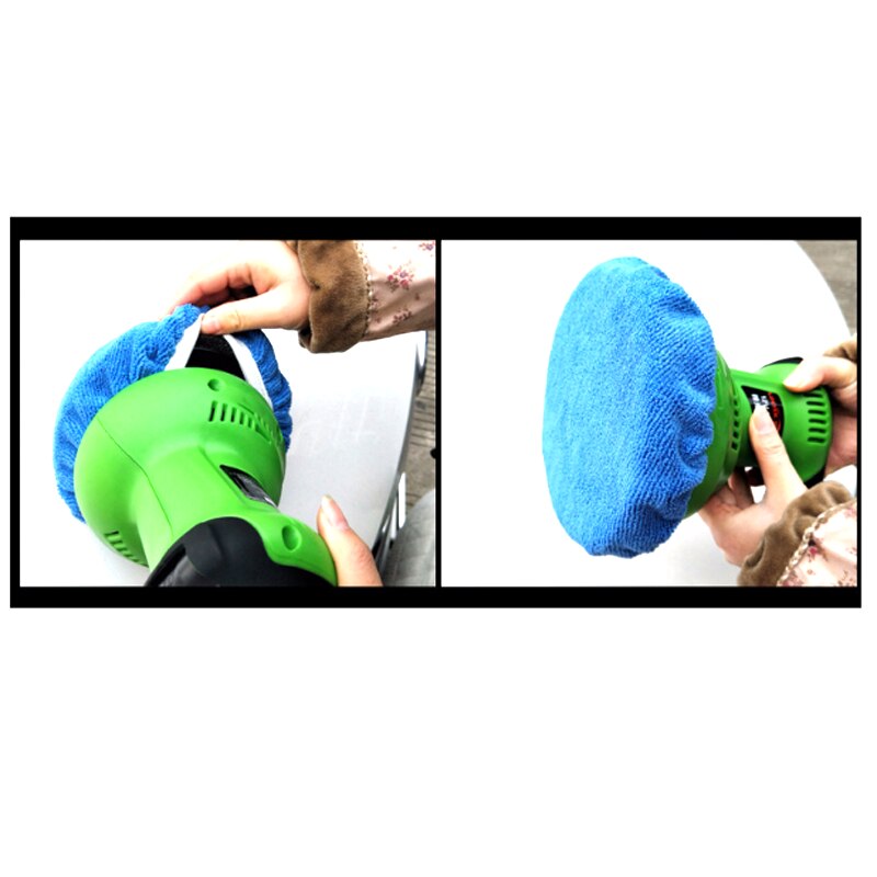 Toalla de limpieza de coche, cubierta azul de microfibra para pulido y encerado, paño especial para encerar sin pelusa, accesorios para Herramientas de limpieza