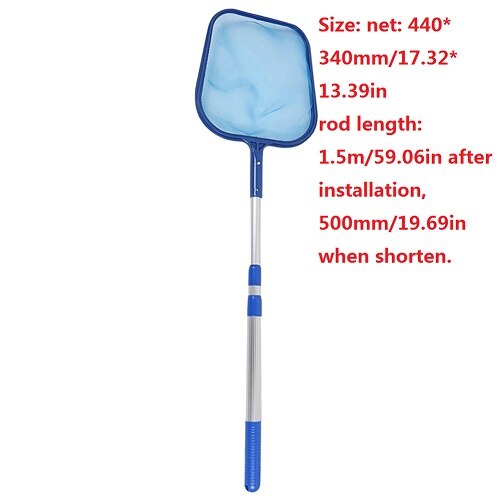 Blad Skimmer Mesh Netto Professionele Cleaner Zwembad Vijver Bad Schoonmaken Toolsl met Verstelbare 1.5m Telescopische Stang: B