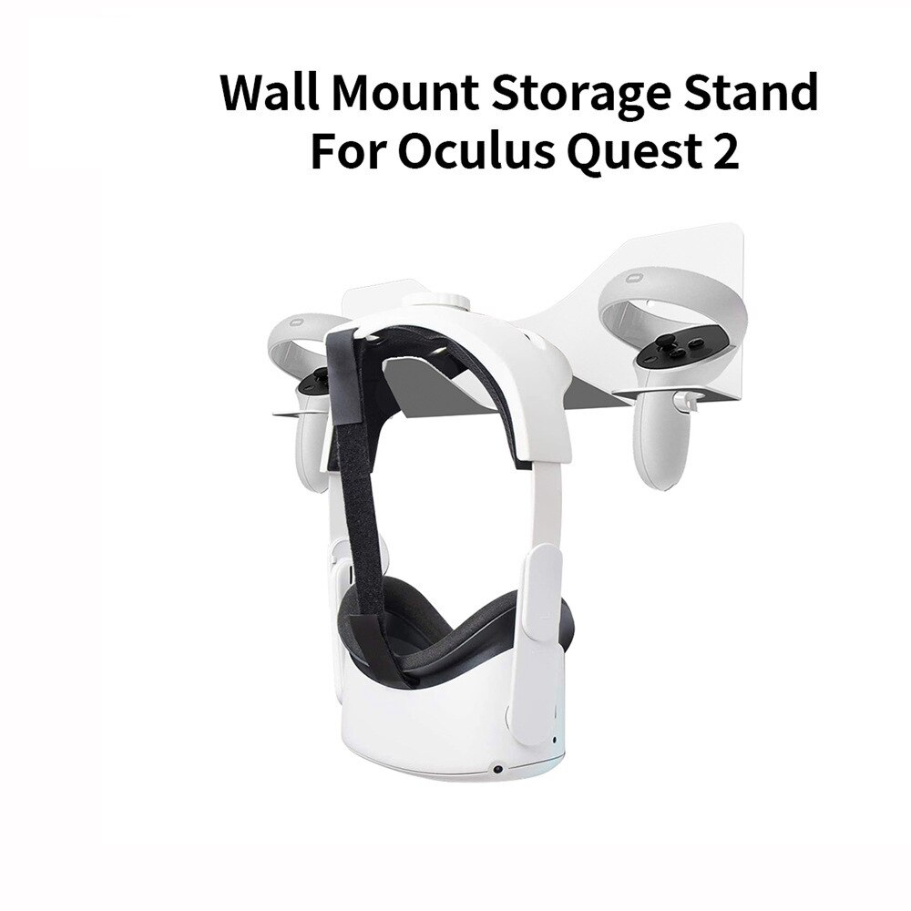Wandhalterung aus metall mit haken für oculus quest 2 zubehör, vr-headset, controller, brille für quest rift-s, hp reverb  g2 und htc vive