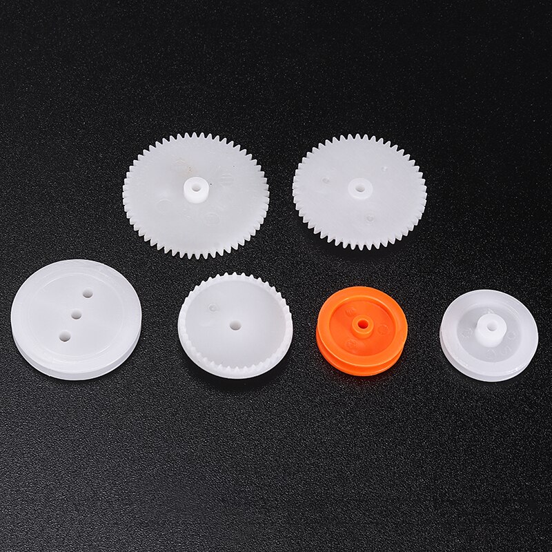 64 slags plast gear plast aksel enkelt dobbeltlag krone orm gear  m0.5 robot dele til diy værktøj tilbehør