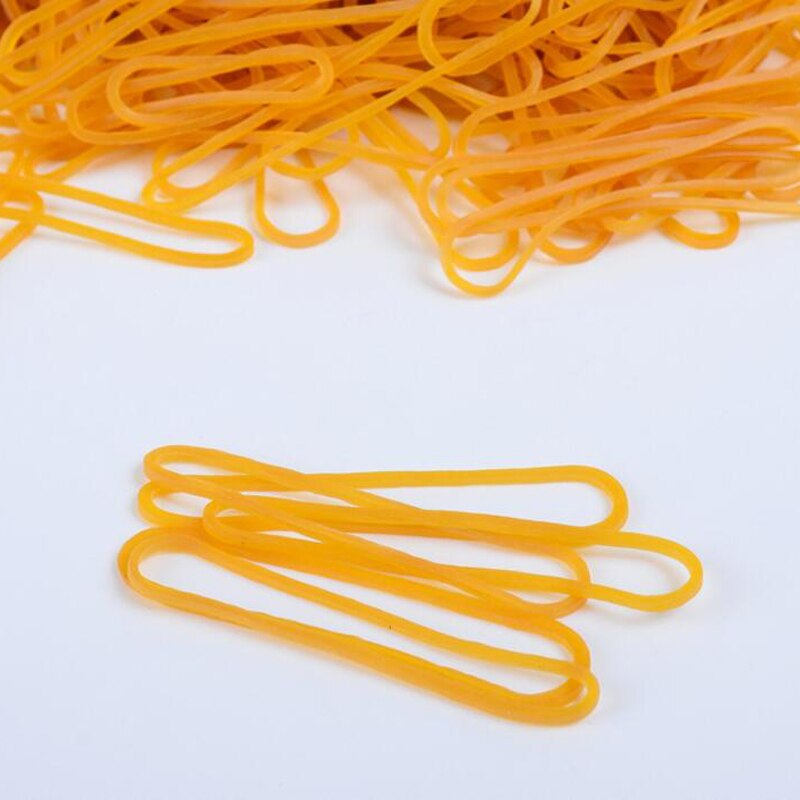 500 Pieces/Pack Yellow Rubber Bands 60mm Strong Elastic Band Office Industrial Postal Supply Stationery Holder Packing Supplies