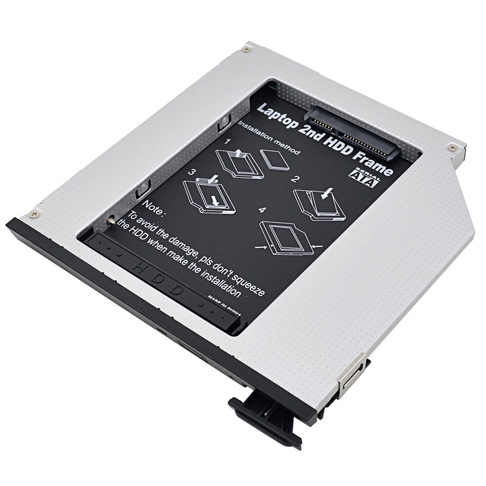 Carcasa de aluminio para disco duro SSD, carcasa para Dell E6310, E6400, E6500, E6410, E5400, M2400, M4500 Pro, OptiBay, 9,5mm, SATA 3,0, 2,5&quot;