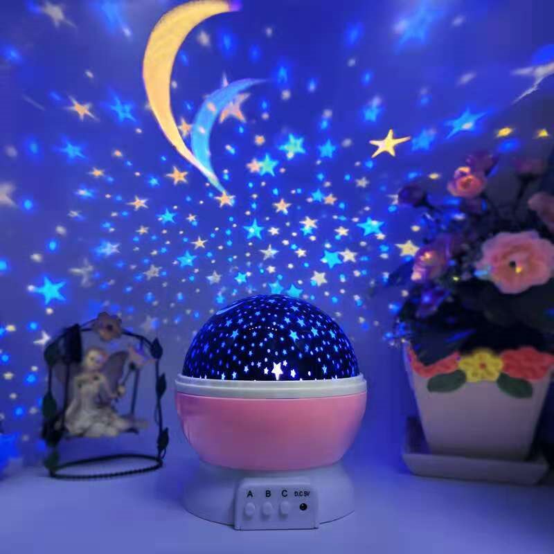 Galaxy Starry Sky Night Light Rotating Projector Star Moon LED Lamp Master Projection Lamp Baby's Room Decor Kids Birthday
