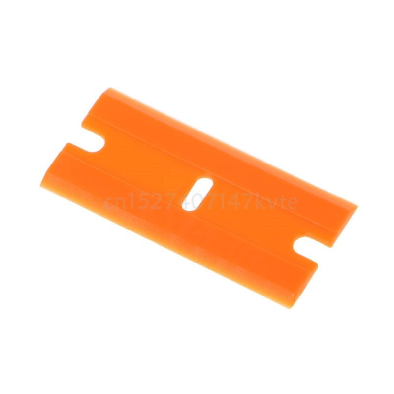 10pcs Double-Edged Plastic Blades Replacement Scraper Window Car Glass Glue Tape Remover Safety Sticker Decals Removal Tool