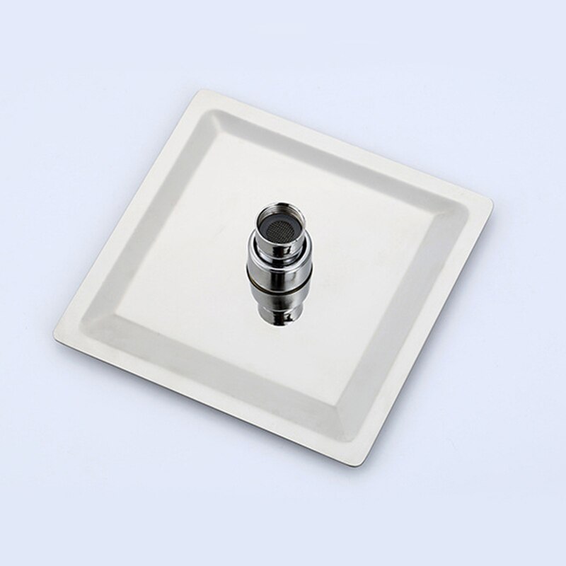 10cm Square Shower Head Stainless Steel Adjustable Shower Heads Water Saving Bathroom Rain Spa Handheld Shower Head: Default Title