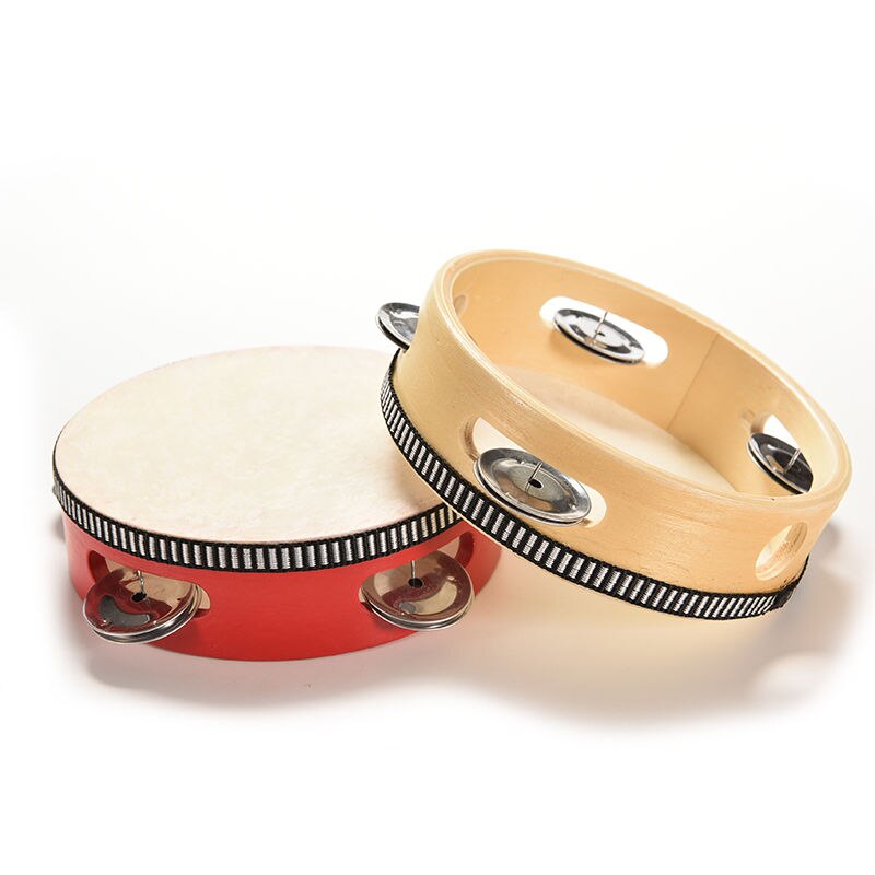 Sonajeros musicales de madera, juguete educativo, instrumento de golpe Musical , tambor de mano para niños