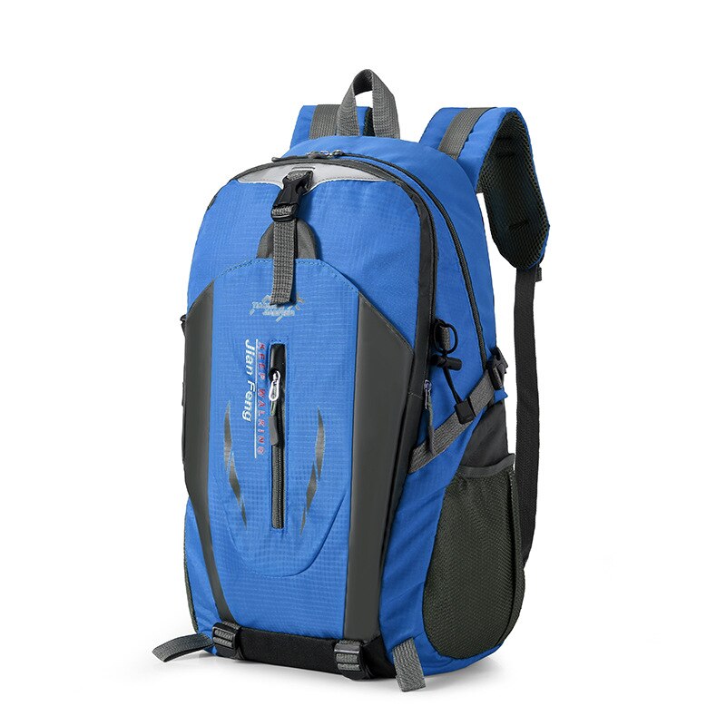 100L Large Capacity Outdoor Sports Backpack Men and Women Travel Bag Hiking Camping Climbing Fishing Bags waterproof Backpacks: Blue-40L
