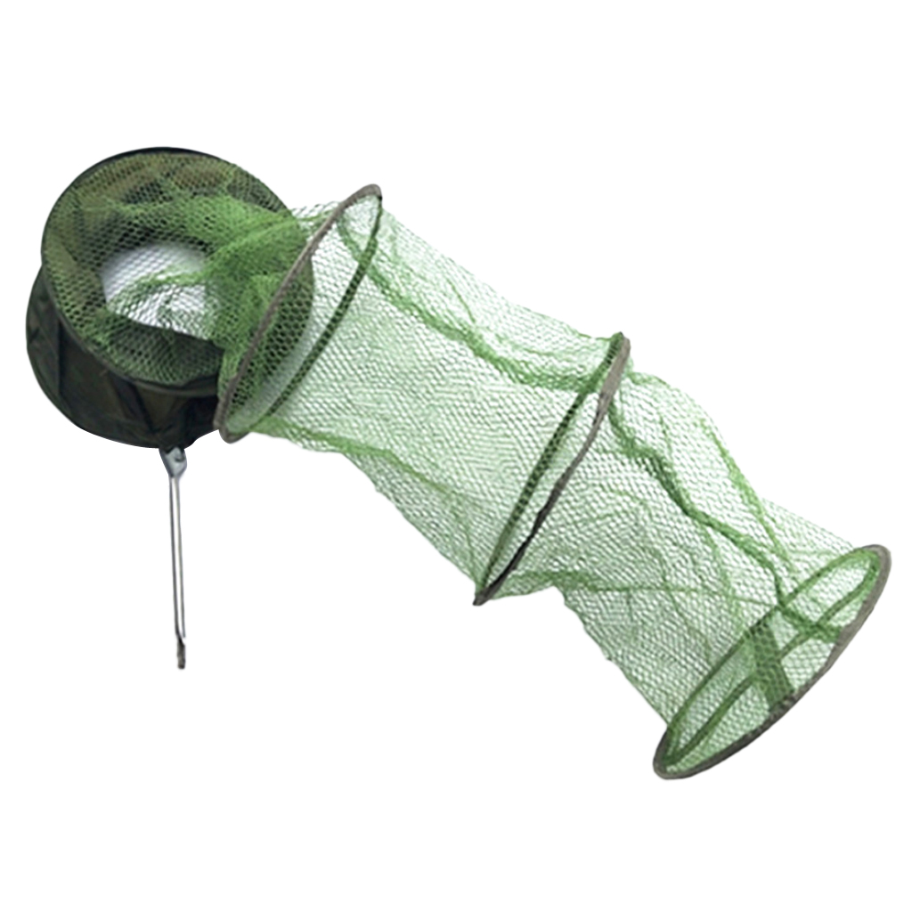 Awesome Foldable Fishing Dip Net Crab Shrimp Crawdad Lobster Nylon Mesh Fishing Cage Fishing Net Basket Outdoor Fishing Tackle: 30x1.5cm