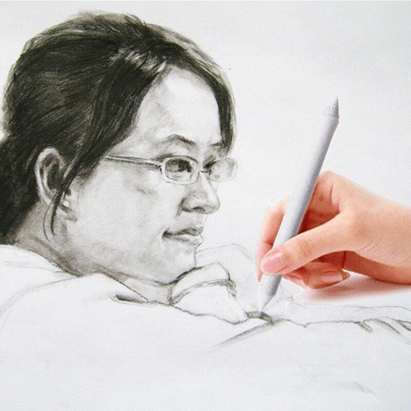 15pcs Blending Smudge Stump Stick Single Smear Tortillon Sketch Art Drawing Tools Pastel Rice Paper Erasable Brush