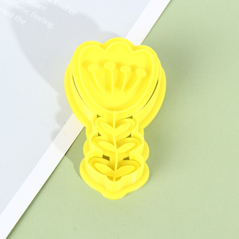 1 Piece Of Flower Plastic Decorative Biscuit Mould Diy Kitchen Cake Decoration Tool Cookie Stamp Mold Kitchen Tool