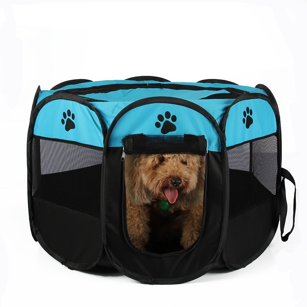Cage de parc de chat de chien de compagnie Cage-chenil d'exercice pliant portatif-utilisation d'intérieur et extérieure
