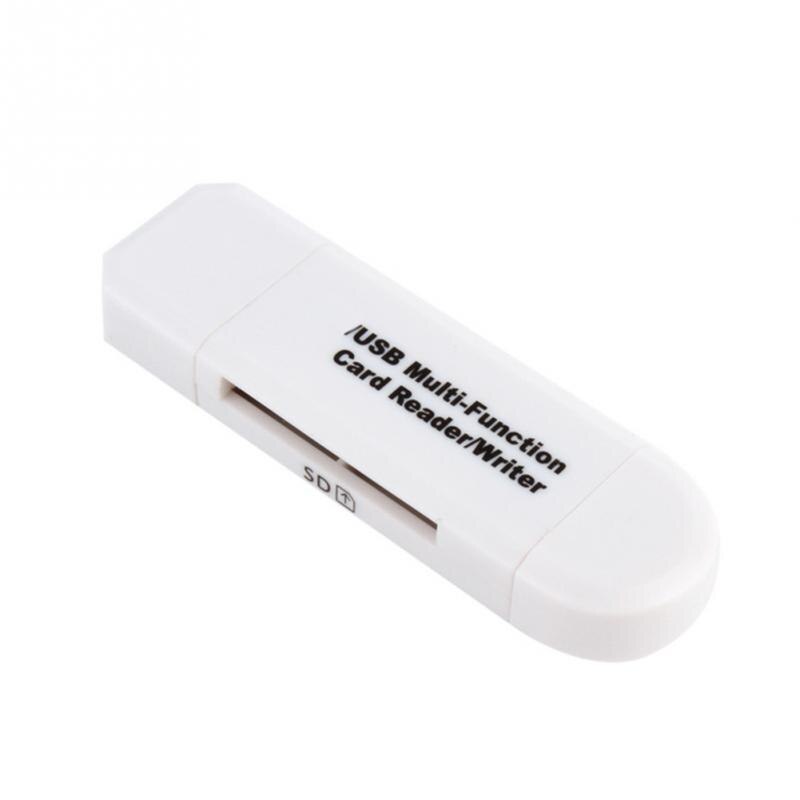 All in One Memory Card Reader MINI USB 2.0 OTG Micro SD/SDXC TF Card Reader Adapter for PC Laptop Computer: White