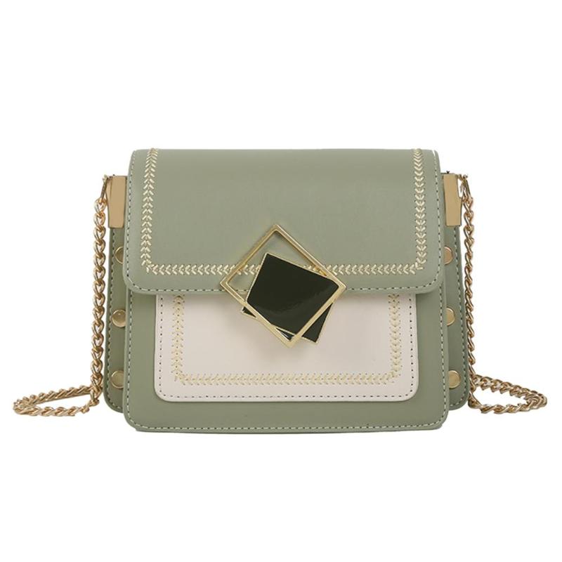 Keten Pu Lederen Crossbody Tassen Voor Vrouwen Kleine Schouder Messenger Bag Speciale Vrouwelijke Reizen Handtassen: green