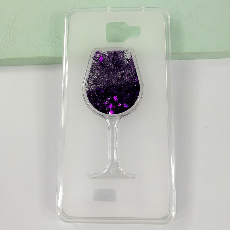 Drijfzand Strass Rode Wijn Glas Patroon Beschermhoes Voor Vertex Impress Disco Cover Soft Tpu Siliconen Back Cover: purple