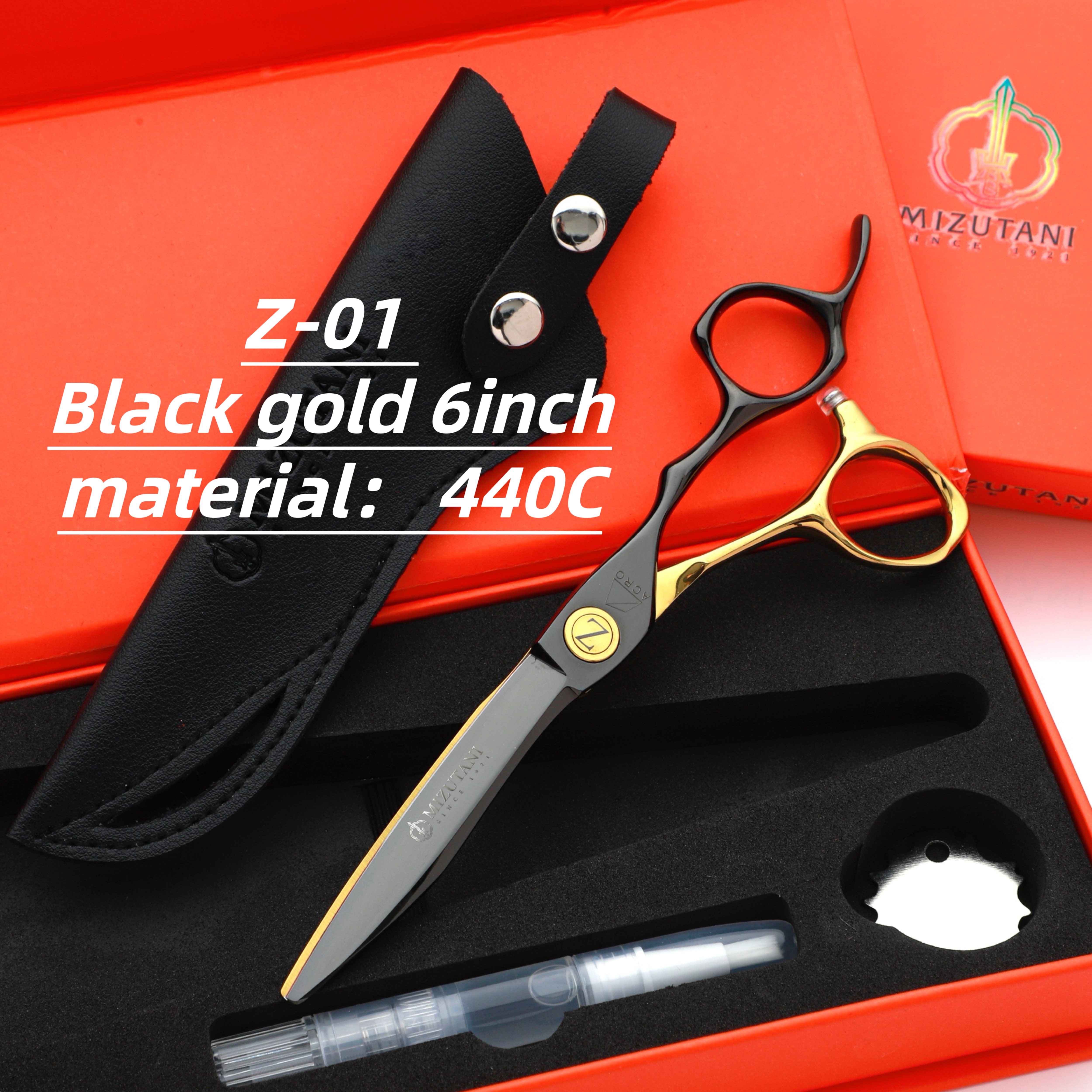 Kappersschaar 6 inch zwart schaar materiaal haarschaar kapperszaak kappersschaar gereedschap: Lichtgrijs