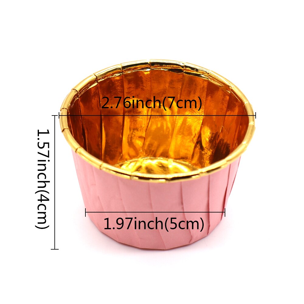 50Pcs Muffin Cake Cupcake Gevallen Kleur Dot Oilproof Cupcake Liner Bakken Cup Lade Case Wedding Party Caissettes Wrapper Papier