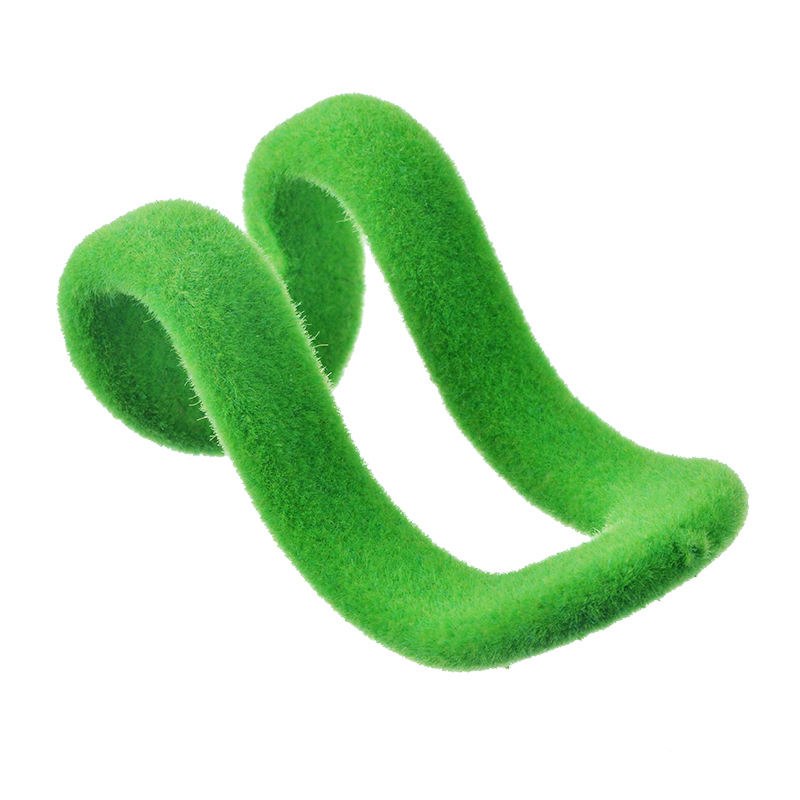 Loozykit kledinghangerhaak mini flocking kledinghanger makkelijk op te bergen haak kast organizer kledinghanger flocking houder 2pc: Lichtgroen