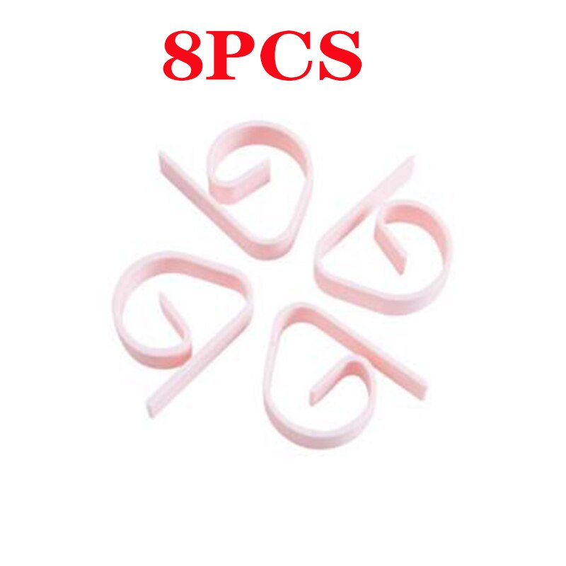Pinces de table en plastique, 8/4 pièces, porte-tissu utile, fête pique-nique bal de mariage, multi-fonction: Pink 8