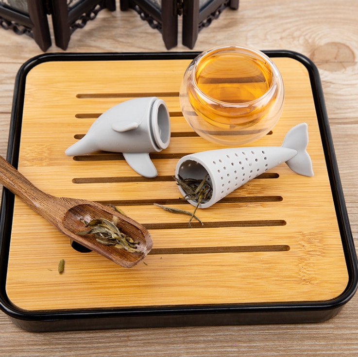 Creatieve Dagelijkse Benodigdheden Dolfijn Thee-ei Siliconen Thee Kopje Thee Pot Zeef Filter Manatee Thee Infusers Thee Set Accessoires